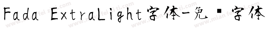 Fada ExtraLight字体字体转换